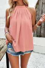 Load image into Gallery viewer, Ruched Grecian Neck Tank