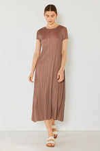Load image into Gallery viewer, Pleated Cap Sleeve A-Line Dress