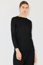 Load image into Gallery viewer, Pleated Long Sleeve Boatneck Top