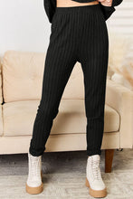 Load image into Gallery viewer, 2 PC Notched Long Sleeve Top and Pants Set