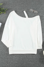Load image into Gallery viewer, Asymmetrical Neck Long Sleeve T-Shirt