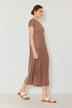 Load image into Gallery viewer, Pleated Cap Sleeve A-Line Dress