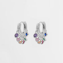 Load image into Gallery viewer, Zircon 925 Sterling Silver Huggie Earrings