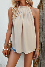 Load image into Gallery viewer, Ruched Grecian Neck Tank