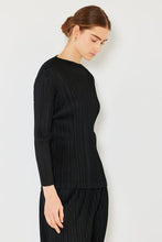 Load image into Gallery viewer, Pleated Long Sleeve Boatneck Top